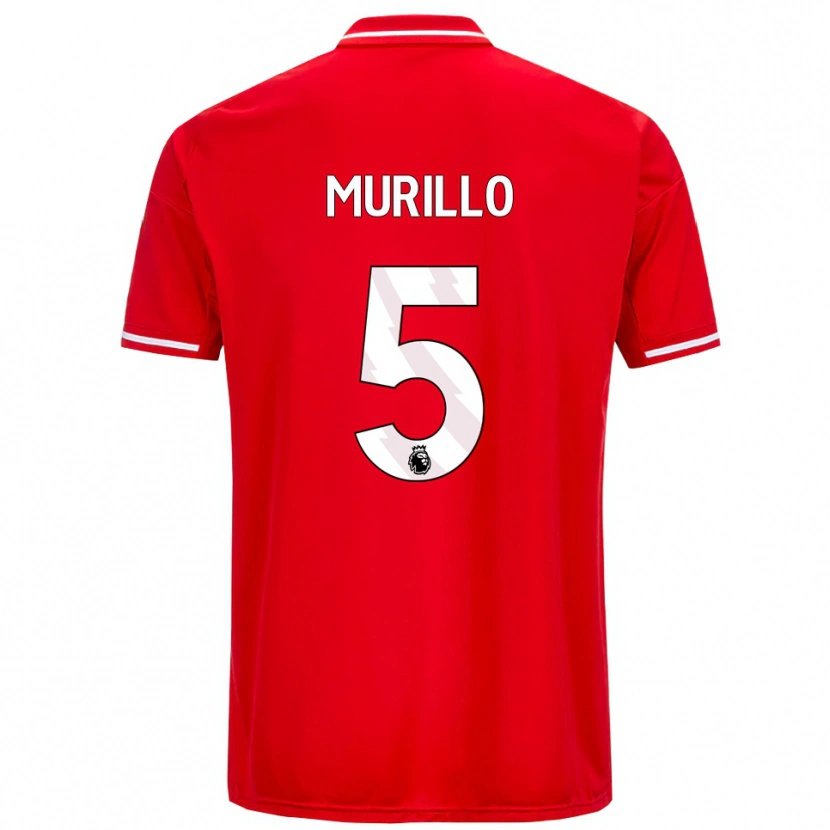 Danxen Kinderen Murillo #5 Rood Wit Thuisshirt Thuistenue 2025/26 T-Shirt