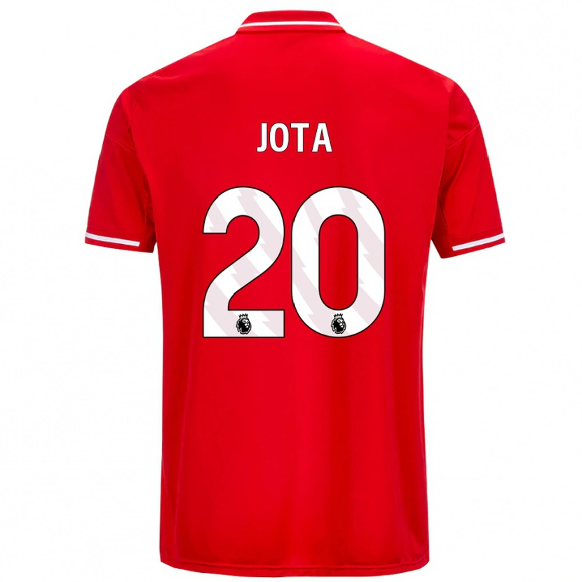 Danxen Kinderen Jota Silva #20 Rood Wit Thuisshirt Thuistenue 2025/26 T-Shirt