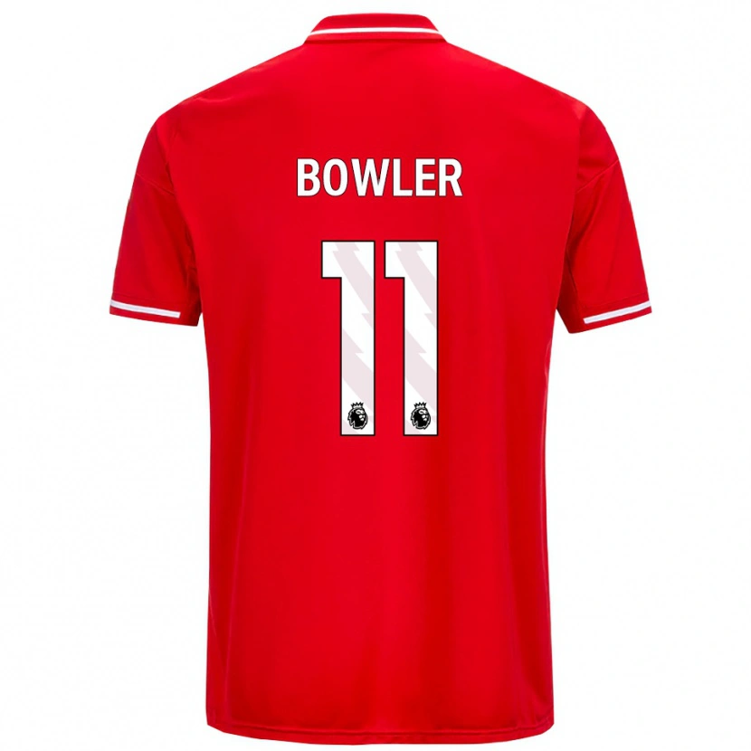 Danxen Kinderen Josh Bowler #11 Rood Wit Thuisshirt Thuistenue 2025/26 T-Shirt