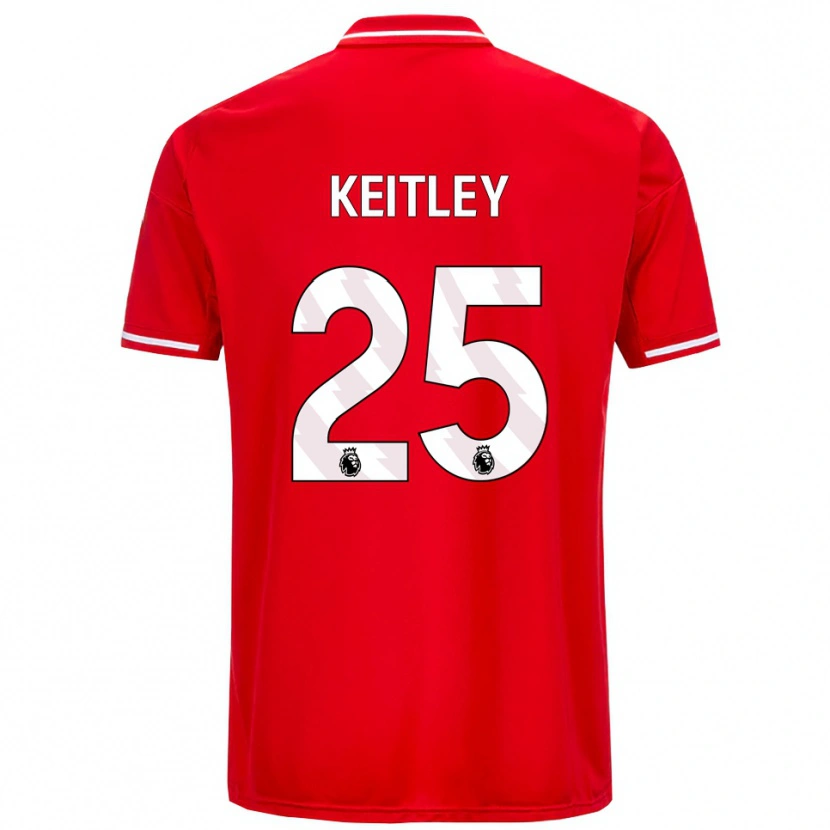 Danxen Kinderen Alice Keitley #25 Rood Wit Thuisshirt Thuistenue 2025/26 T-Shirt