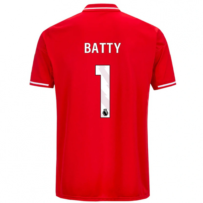 Danxen Kinderen Emily Batty #1 Rood Wit Thuisshirt Thuistenue 2025/26 T-Shirt