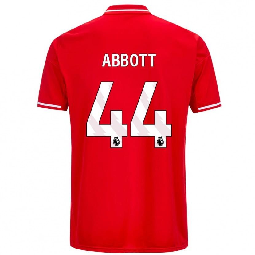 Danxen Kinderen Zach Abbott #44 Rood Wit Thuisshirt Thuistenue 2025/26 T-Shirt