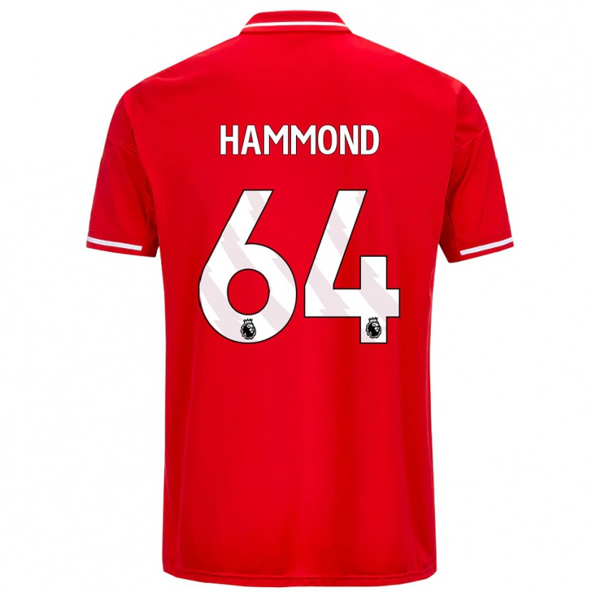 Danxen Kinderen Ben Hammond #64 Rood Wit Thuisshirt Thuistenue 2025/26 T-Shirt
