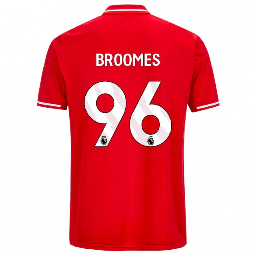 Danxen Kinderen Ethan Broomes #96 Rood Wit Thuisshirt Thuistenue 2025/26 T-Shirt