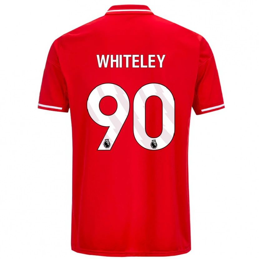 Danxen Kinderen Jonathan Whiteley #90 Rood Wit Thuisshirt Thuistenue 2025/26 T-Shirt