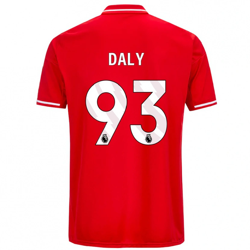 Danxen Kinderen Cormac Daly #93 Rood Wit Thuisshirt Thuistenue 2025/26 T-Shirt