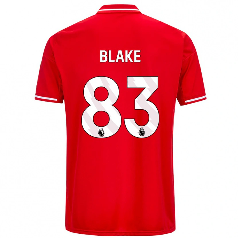 Danxen Kinderen Zyan Blake #83 Rood Wit Thuisshirt Thuistenue 2025/26 T-Shirt