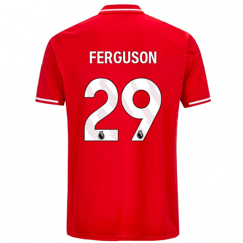 Danxen Kinderen Georgie Ferguson #29 Rood Wit Thuisshirt Thuistenue 2025/26 T-Shirt