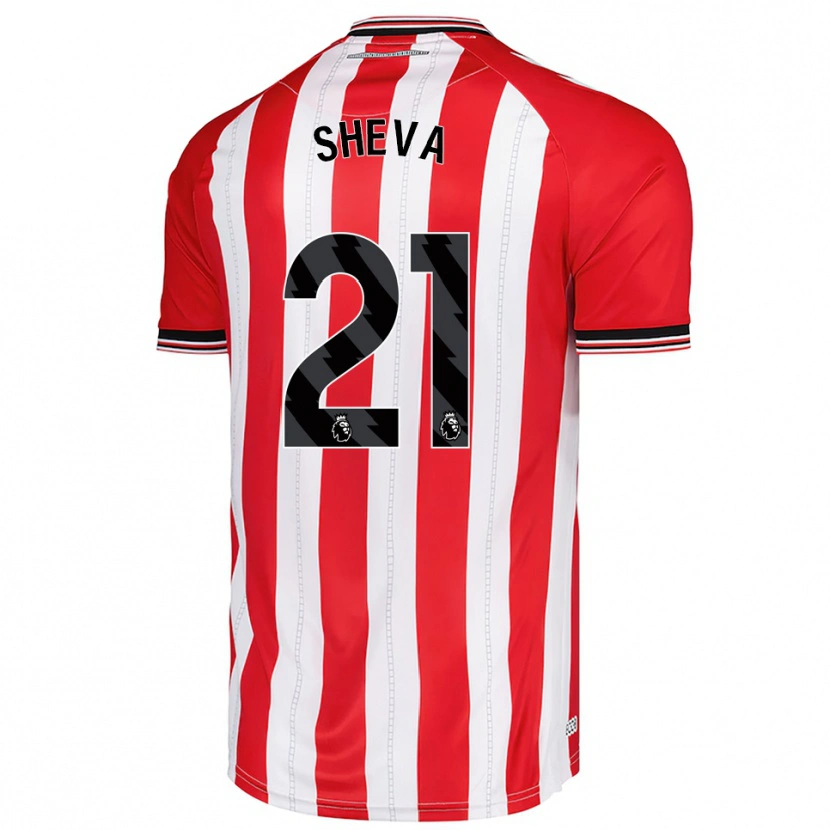 Danxen Kinderen Marissa Sheva #21 Rood Wit Thuisshirt Thuistenue 2025/26 T-Shirt