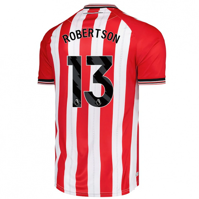 Danxen Kinderen Finley Robertson #13 Rood Wit Thuisshirt Thuistenue 2025/26 T-Shirt