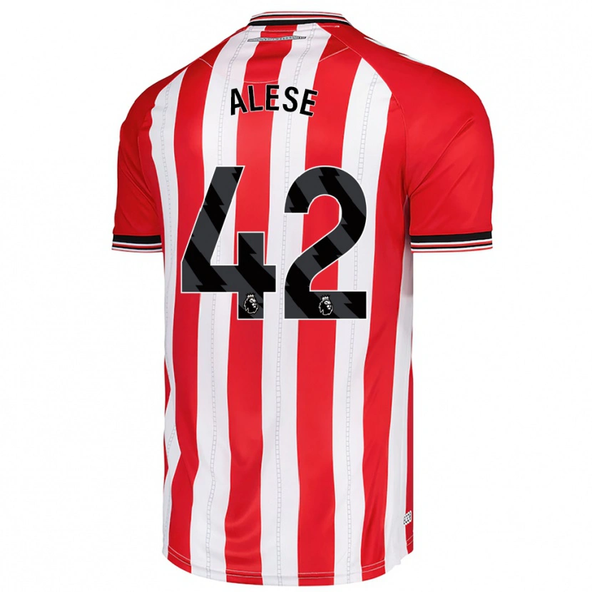 Danxen Kinderen Aji Alese #42 Rood Wit Thuisshirt Thuistenue 2025/26 T-Shirt