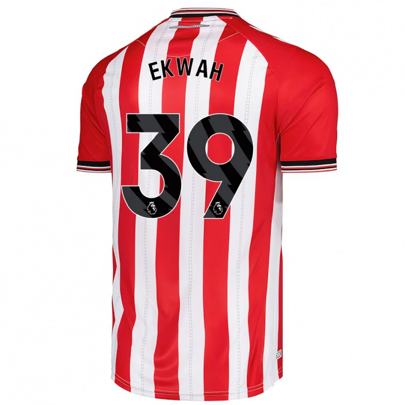 Danxen Kinderen Pierre Ekwah #39 Rood Wit Thuisshirt Thuistenue 2025/26 T-Shirt