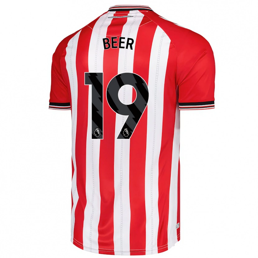 Danxen Kinderen Megan Beer #19 Rood Wit Thuisshirt Thuistenue 2025/26 T-Shirt
