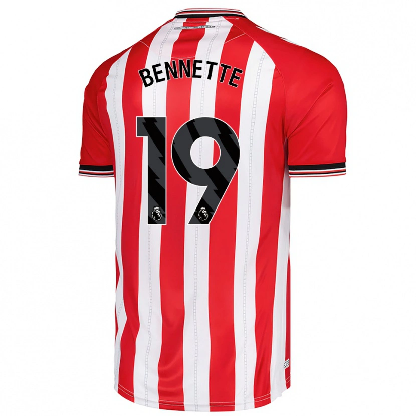 Danxen Kinderen Jewison Bennette #19 Rood Wit Thuisshirt Thuistenue 2025/26 T-Shirt