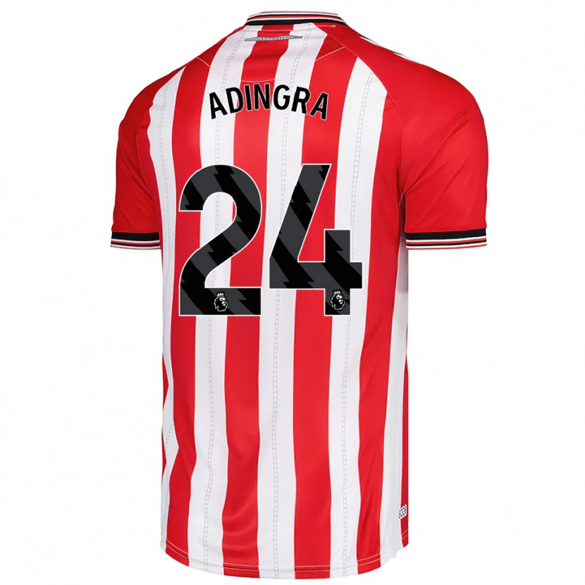 Danxen Kinderen Simon Adingra #24 Rood Wit Thuisshirt Thuistenue 2025/26 T-Shirt