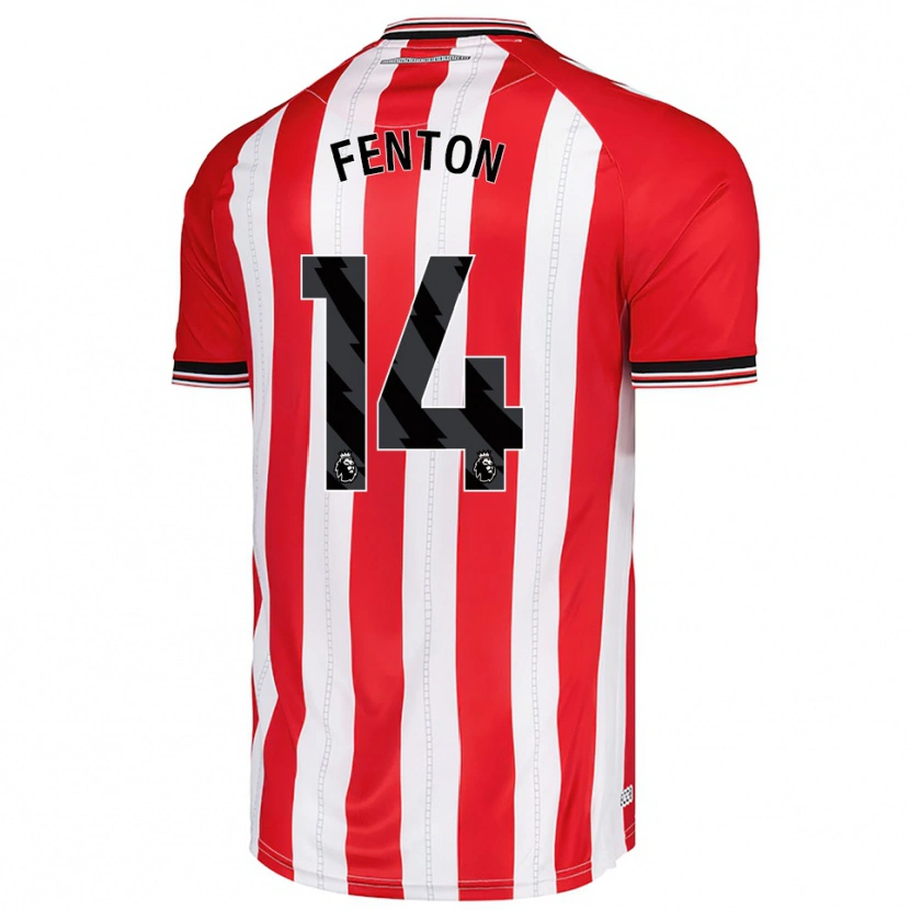 Danxen Kinderen Natasha Fenton #14 Rood Wit Thuisshirt Thuistenue 2025/26 T-Shirt