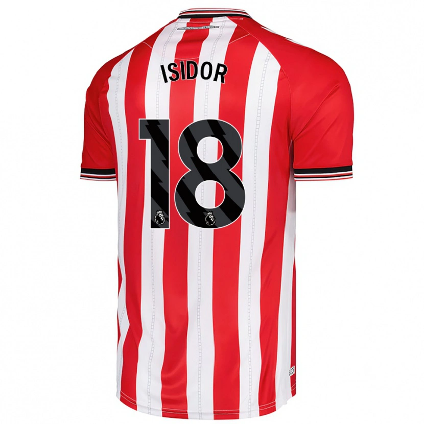 Danxen Kinderen Wilson Isidor #18 Rood Wit Thuisshirt Thuistenue 2025/26 T-Shirt