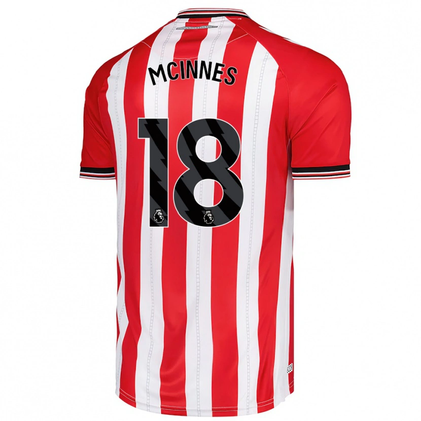 Danxen Kinderen Libbi Mcinnes #18 Rood Wit Thuisshirt Thuistenue 2025/26 T-Shirt