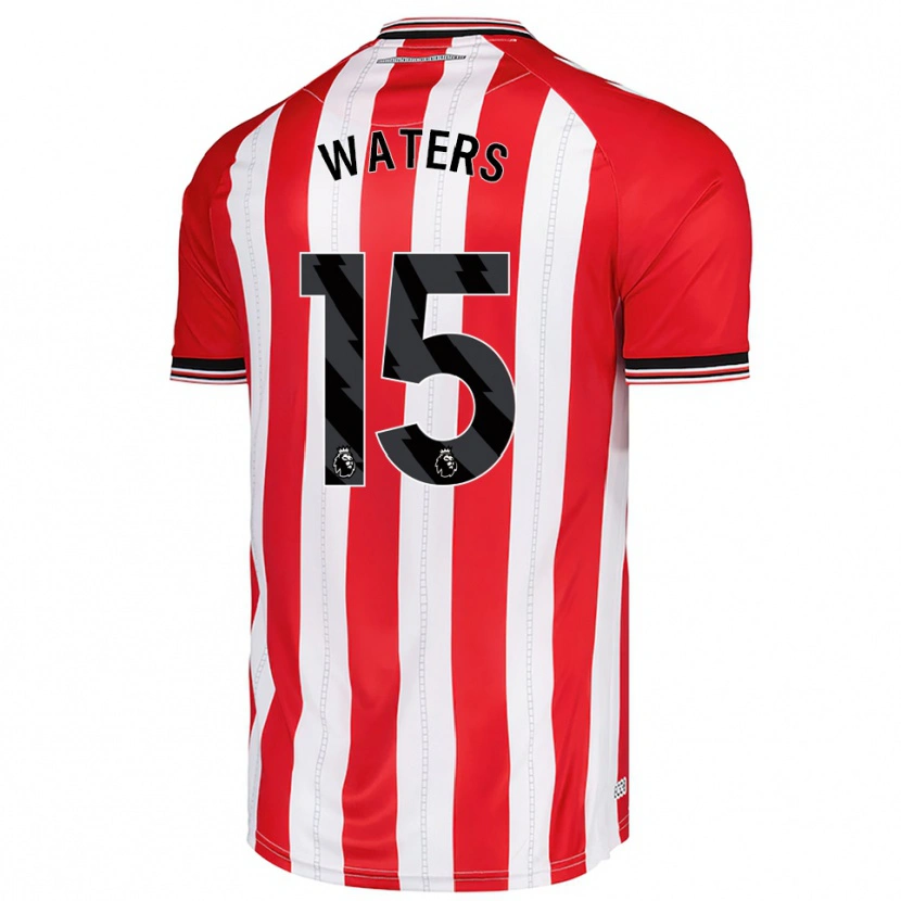Danxen Kinderen Jake Waters #15 Rood Wit Thuisshirt Thuistenue 2025/26 T-Shirt