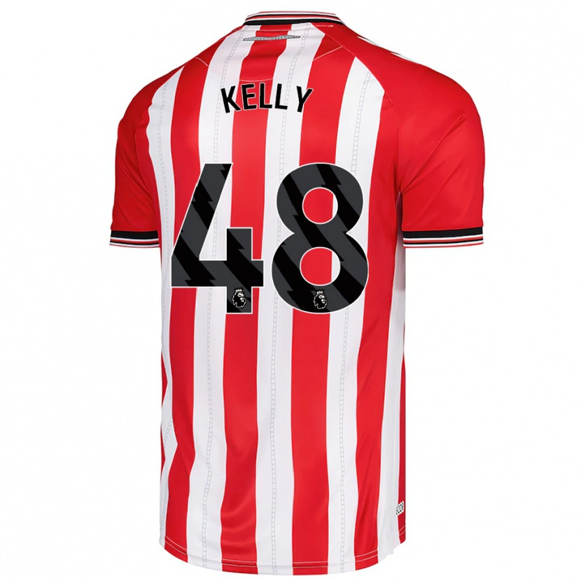 Danxen Kinderen Caden Kelly #48 Rood Wit Thuisshirt Thuistenue 2025/26 T-Shirt