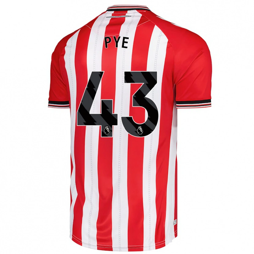 Danxen Kinderen Connor Pye #43 Rood Wit Thuisshirt Thuistenue 2025/26 T-Shirt