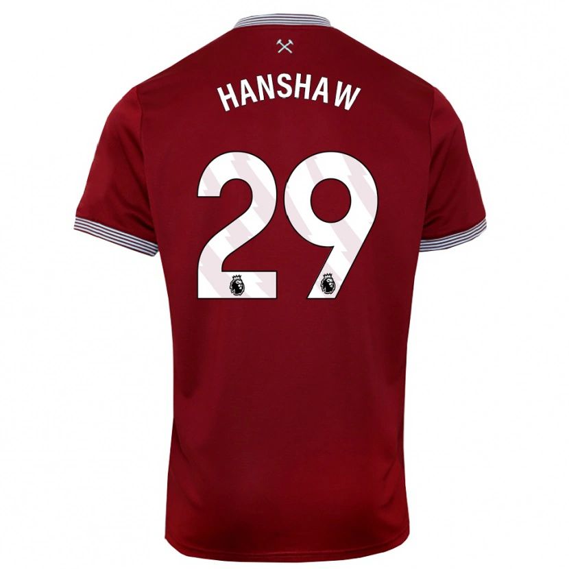 Danxen Kinderen Verena Hanshaw #29 Bourgondisch Wit Thuisshirt Thuistenue 2025/26 T-Shirt