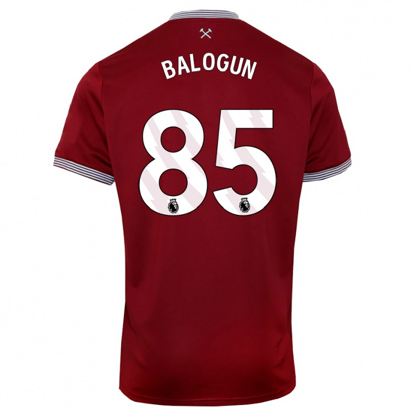 Danxen Kinderen Majid Balogun #85 Bourgondisch Wit Thuisshirt Thuistenue 2025/26 T-Shirt