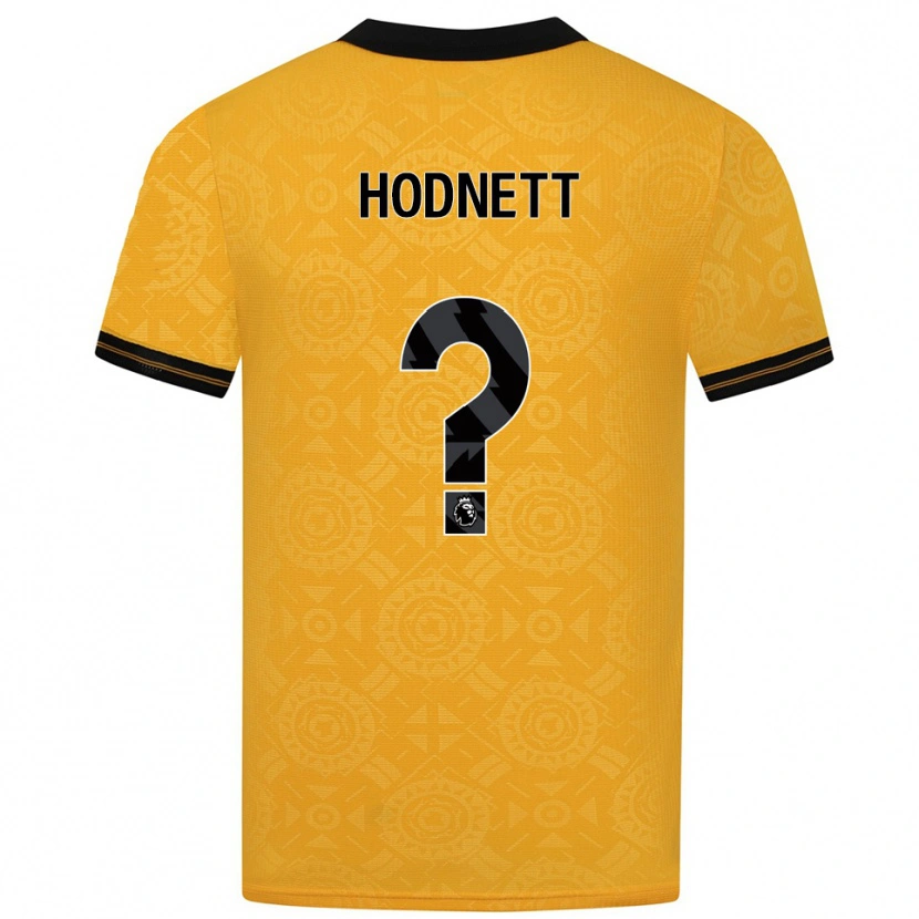 Danxen Kinderen Jack Hodnett #0 Geel Zwart Thuisshirt Thuistenue 2025/26 T-Shirt