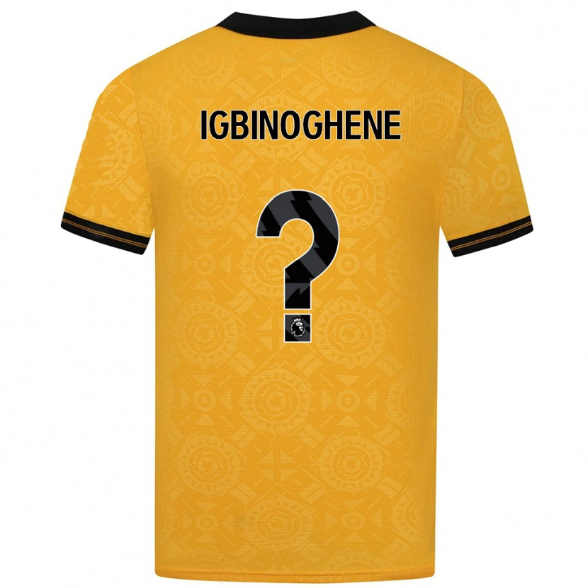 Danxen Kinderen Testimony Igbinoghene #0 Geel Zwart Thuisshirt Thuistenue 2025/26 T-Shirt