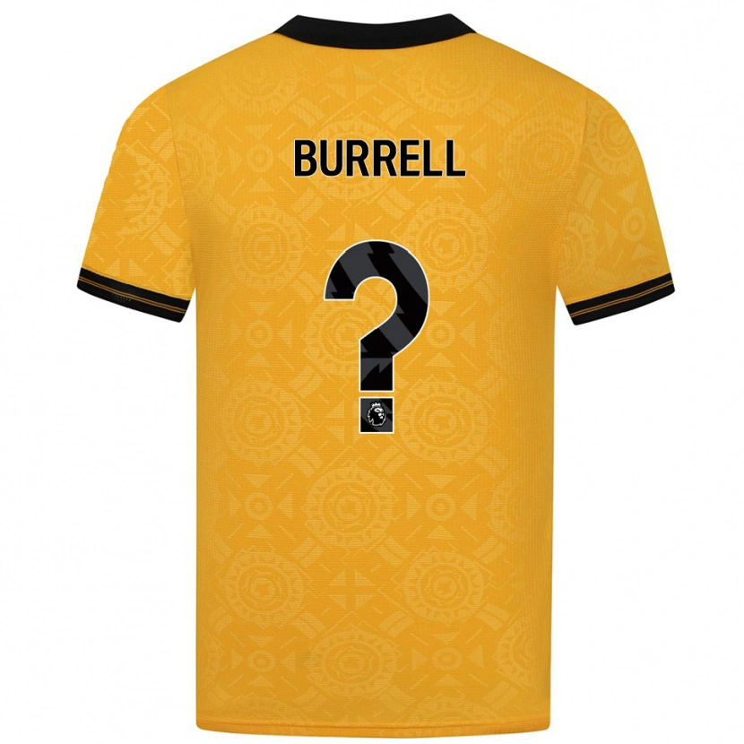 Danxen Kinderen Ackeme Francis Burrell #0 Geel Zwart Thuisshirt Thuistenue 2025/26 T-Shirt