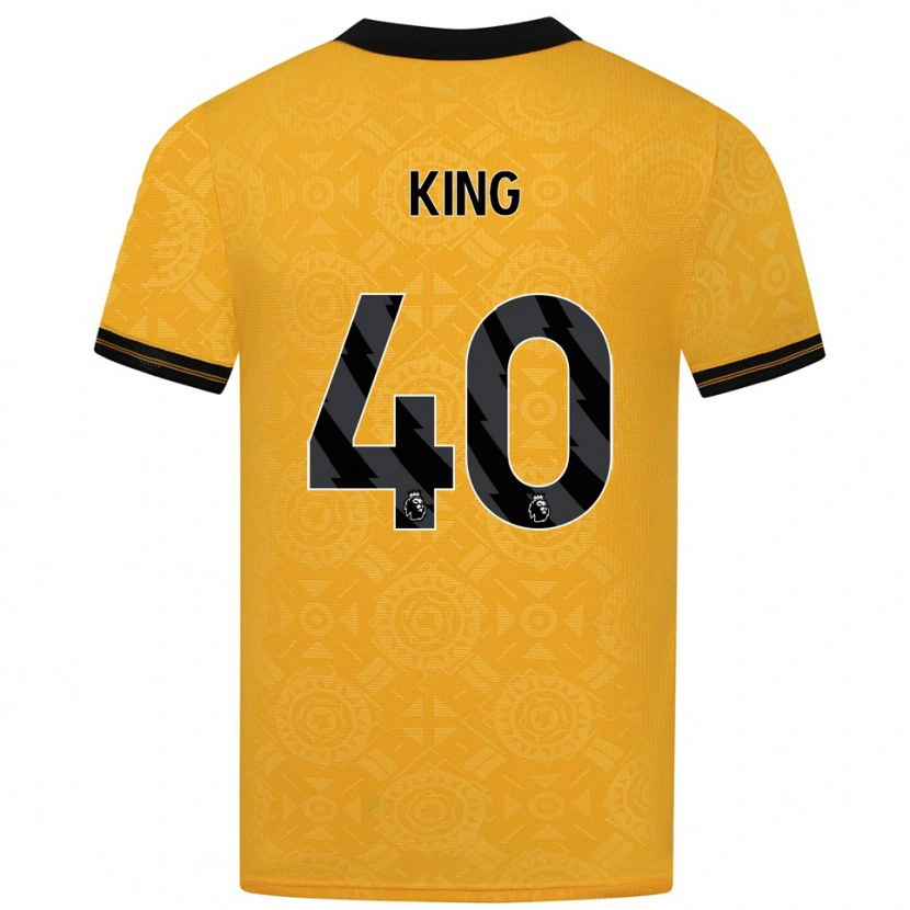 Danxen Kinderen Tom King #40 Geel Zwart Thuisshirt Thuistenue 2025/26 T-Shirt