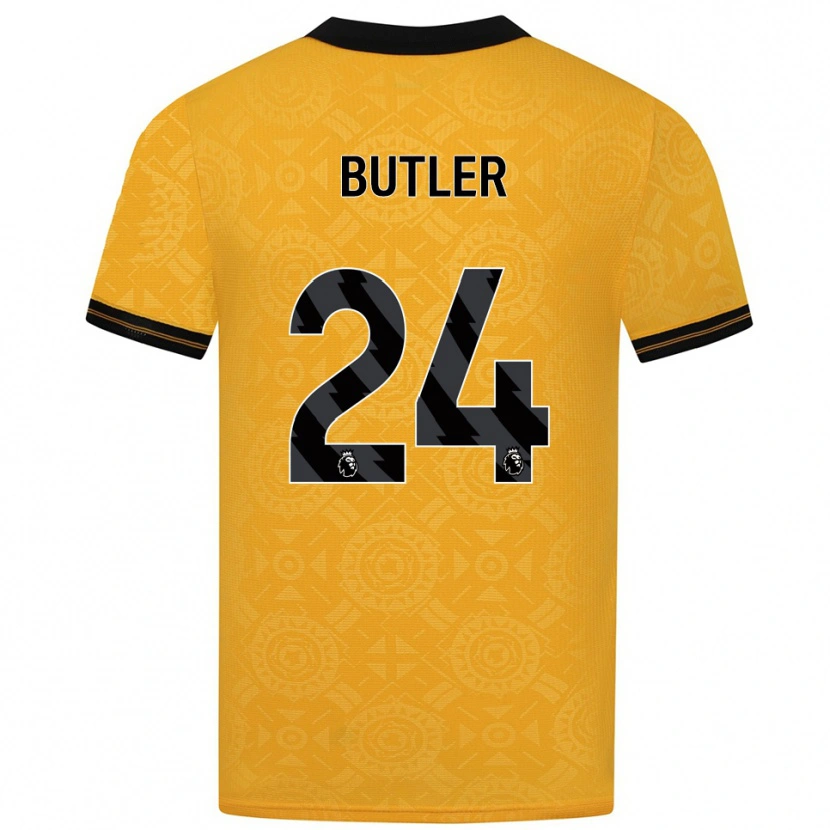 Danxen Kinderen Elli Butler #24 Geel Zwart Thuisshirt Thuistenue 2025/26 T-Shirt