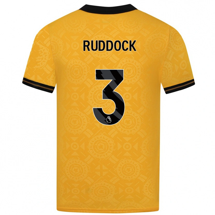 Danxen Kinderen Max Ruddock #3 Geel Zwart Thuisshirt Thuistenue 2025/26 T-Shirt