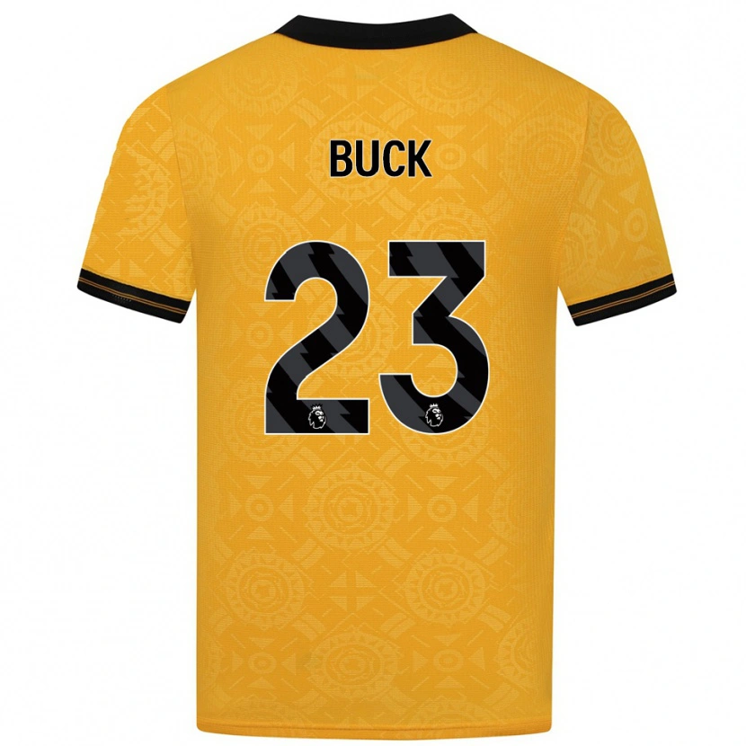 Danxen Kinderen Alex Buck #23 Geel Zwart Thuisshirt Thuistenue 2025/26 T-Shirt