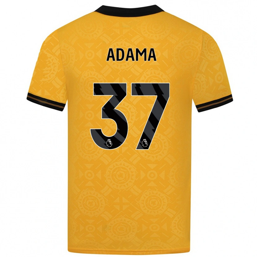 Danxen Kinderen Adama Traore #37 Geel Zwart Thuisshirt Thuistenue 2025/26 T-Shirt