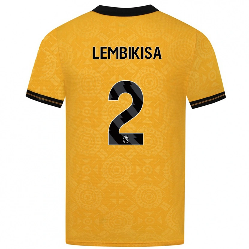 Danxen Kinderen Dexter Lembikisa #2 Geel Zwart Thuisshirt Thuistenue 2025/26 T-Shirt