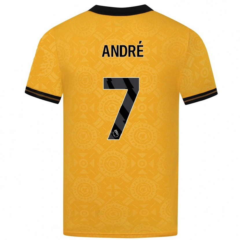 Danxen Kinderen André #7 Geel Zwart Thuisshirt Thuistenue 2025/26 T-Shirt
