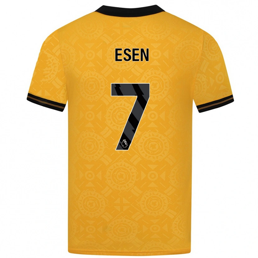 Danxen Kinderen Josh Esen #7 Geel Zwart Thuisshirt Thuistenue 2025/26 T-Shirt