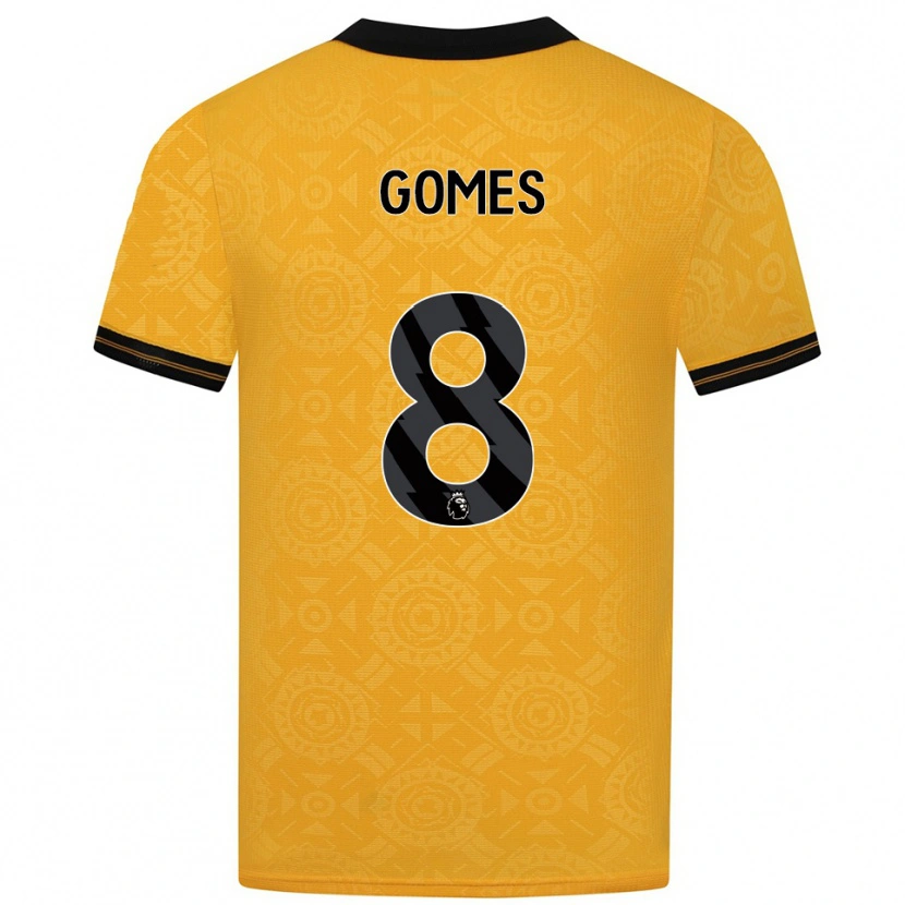Danxen Kinderen João Gomes #8 Geel Zwart Thuisshirt Thuistenue 2025/26 T-Shirt