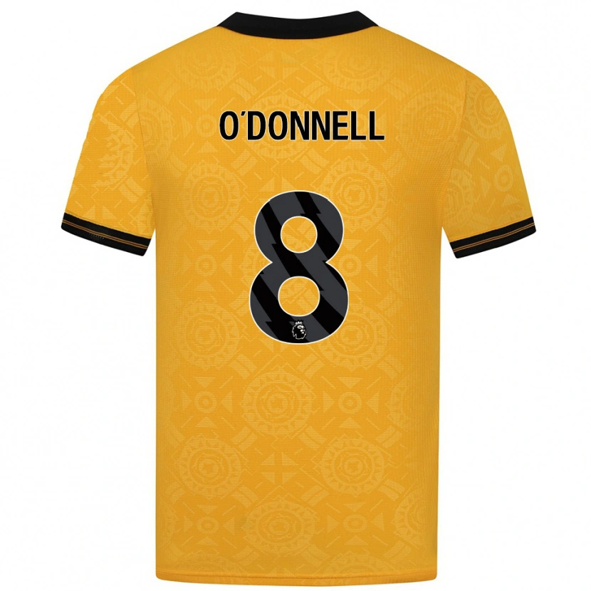 Danxen Kinderen Luke O'donnell #8 Geel Zwart Thuisshirt Thuistenue 2025/26 T-Shirt