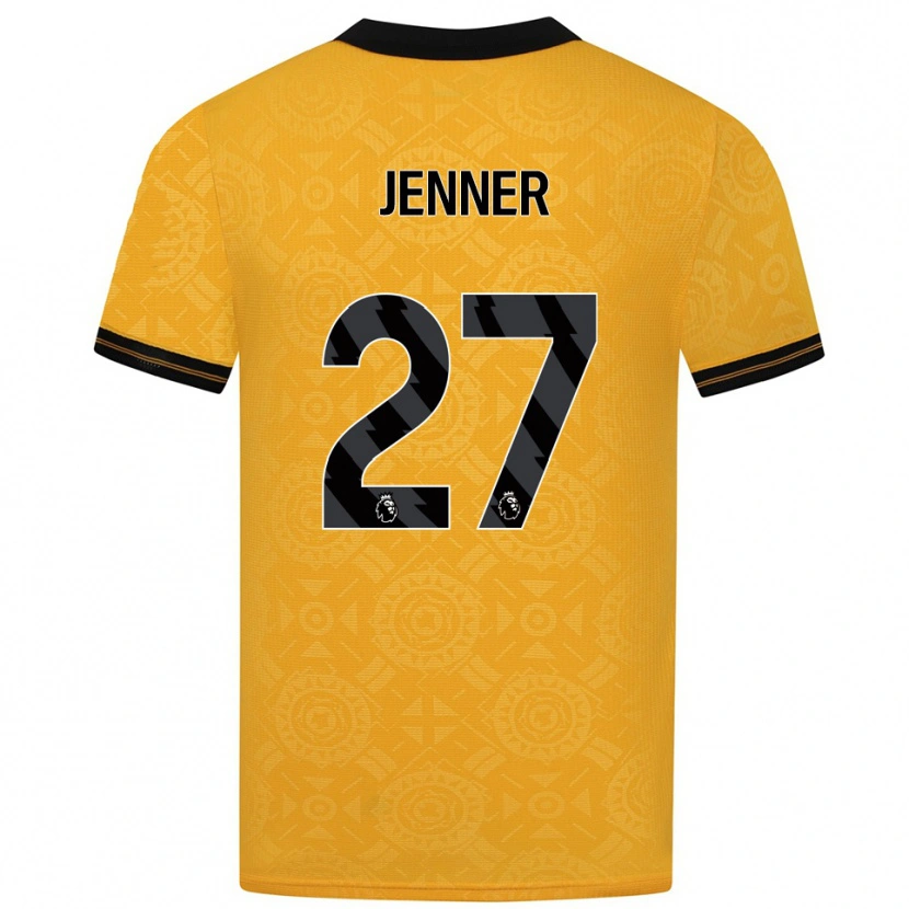 Danxen Kinderen Abbi Jenner #27 Geel Zwart Thuisshirt Thuistenue 2025/26 T-Shirt