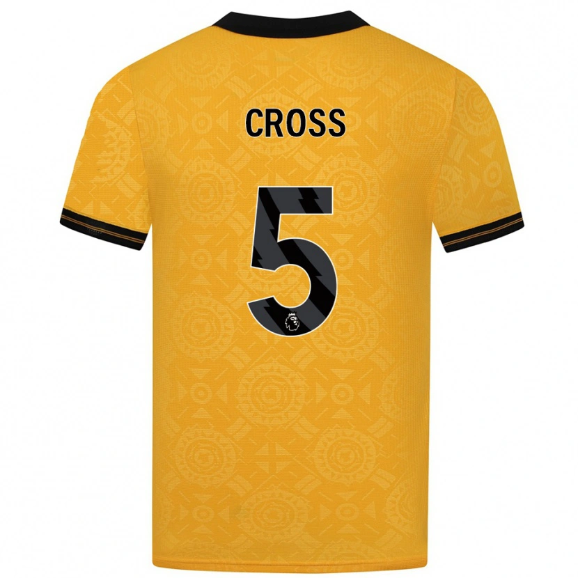 Danxen Kinderen Emma Cross #5 Geel Zwart Thuisshirt Thuistenue 2025/26 T-Shirt