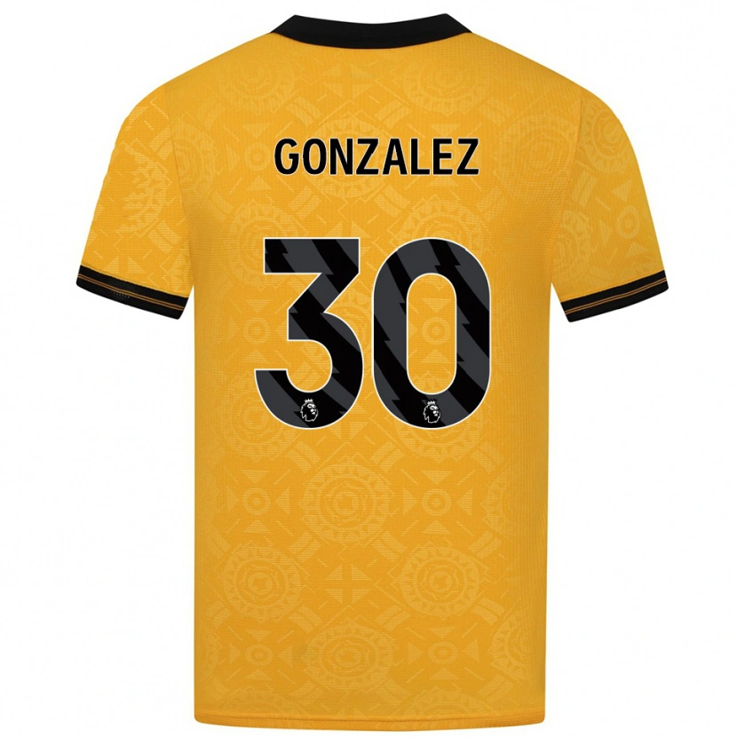 Danxen Kinderen Enso González #30 Geel Zwart Thuisshirt Thuistenue 2025/26 T-Shirt