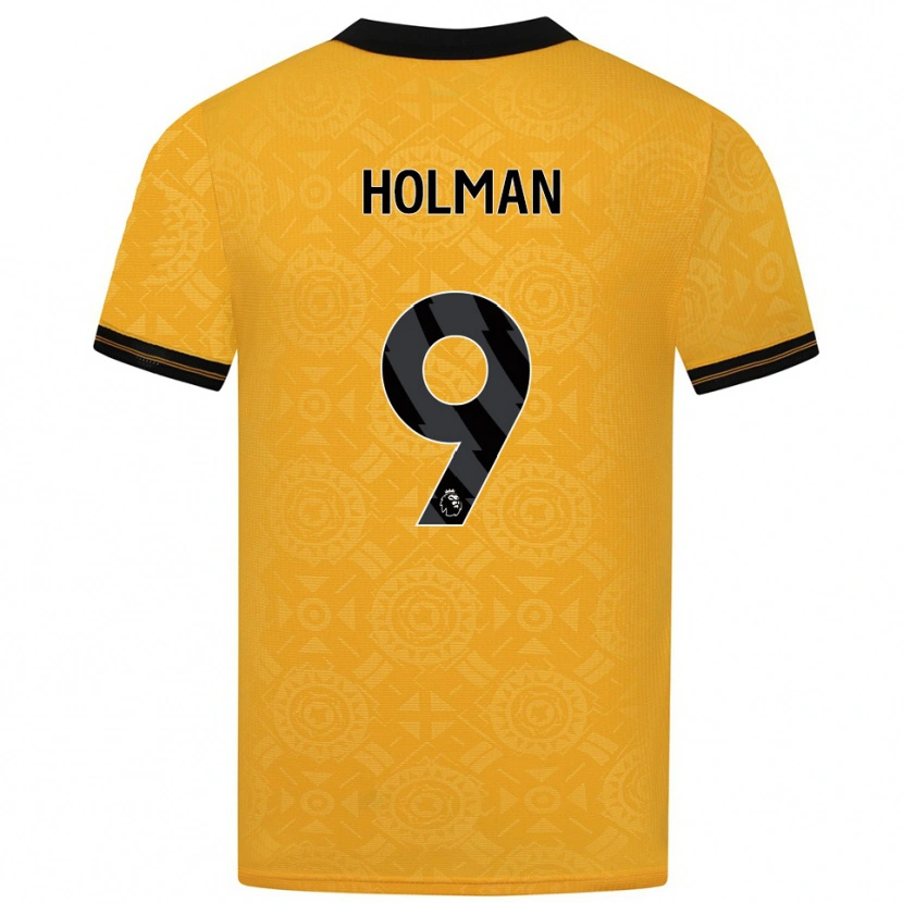 Danxen Kinderen Fletcher Holman #9 Geel Zwart Thuisshirt Thuistenue 2025/26 T-Shirt