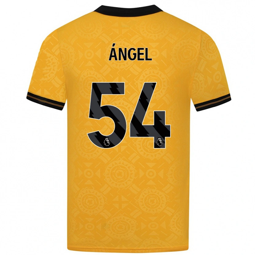 Danxen Kinderen Dani Ángel #54 Geel Zwart Thuisshirt Thuistenue 2025/26 T-Shirt