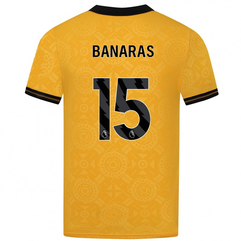 Danxen Kinderen Layla Banaras #15 Geel Zwart Thuisshirt Thuistenue 2025/26 T-Shirt