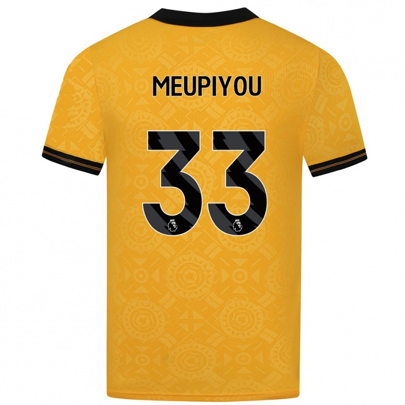 Danxen Kinderen Bastien Meupiyou #33 Geel Zwart Thuisshirt Thuistenue 2025/26 T-Shirt