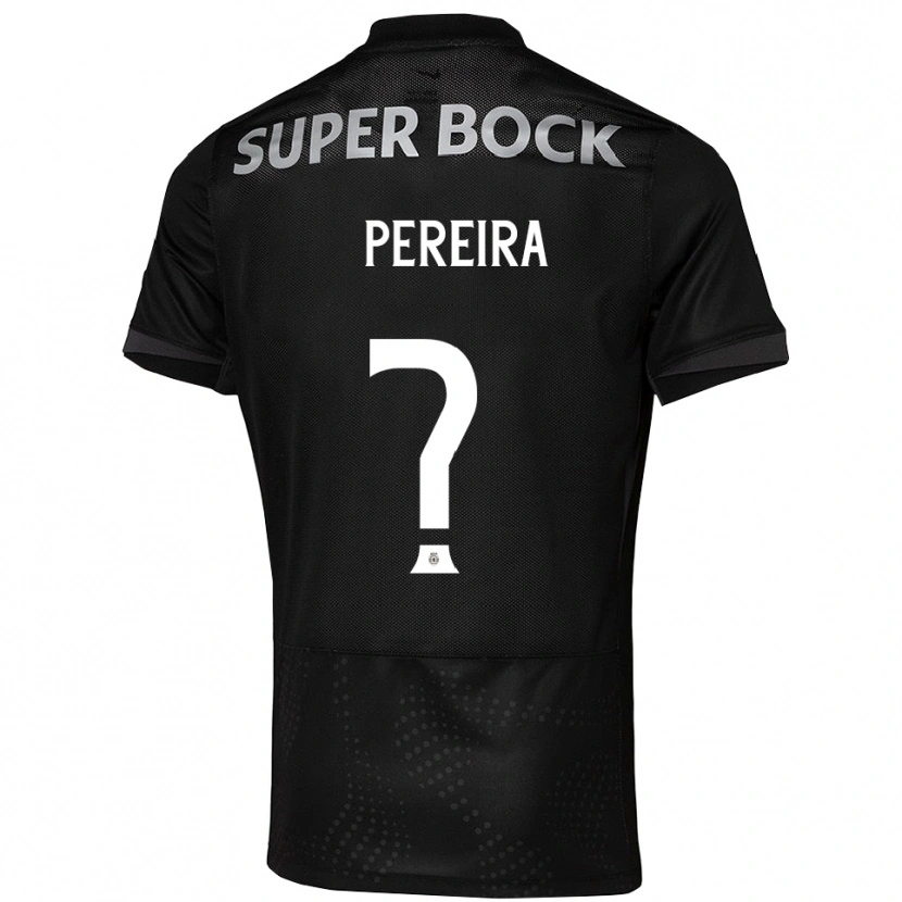 Danxen Kinderen Diogo Pereira #0 Zwart Wit Uitshirt Uittenue 2025/26 T-Shirt