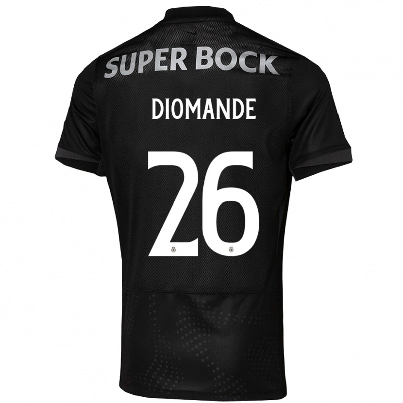 Danxen Kinderen Ousmane Diomande #26 Zwart Wit Uitshirt Uittenue 2025/26 T-Shirt