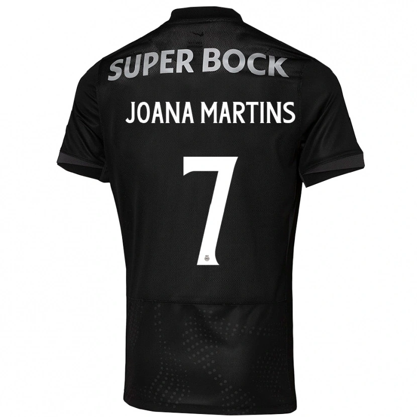 Danxen Kinderen Joana David Carromeu Martins #7 Zwart Wit Uitshirt Uittenue 2025/26 T-Shirt